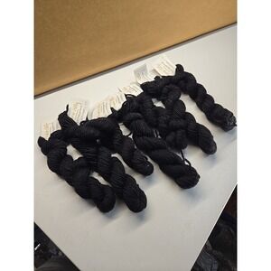 "Prairie Silks" Brown Sheep Co. Yarn 7 Skeins Mohair, Wool, Silk Obsidian Black